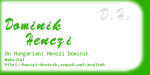 dominik henczi business card